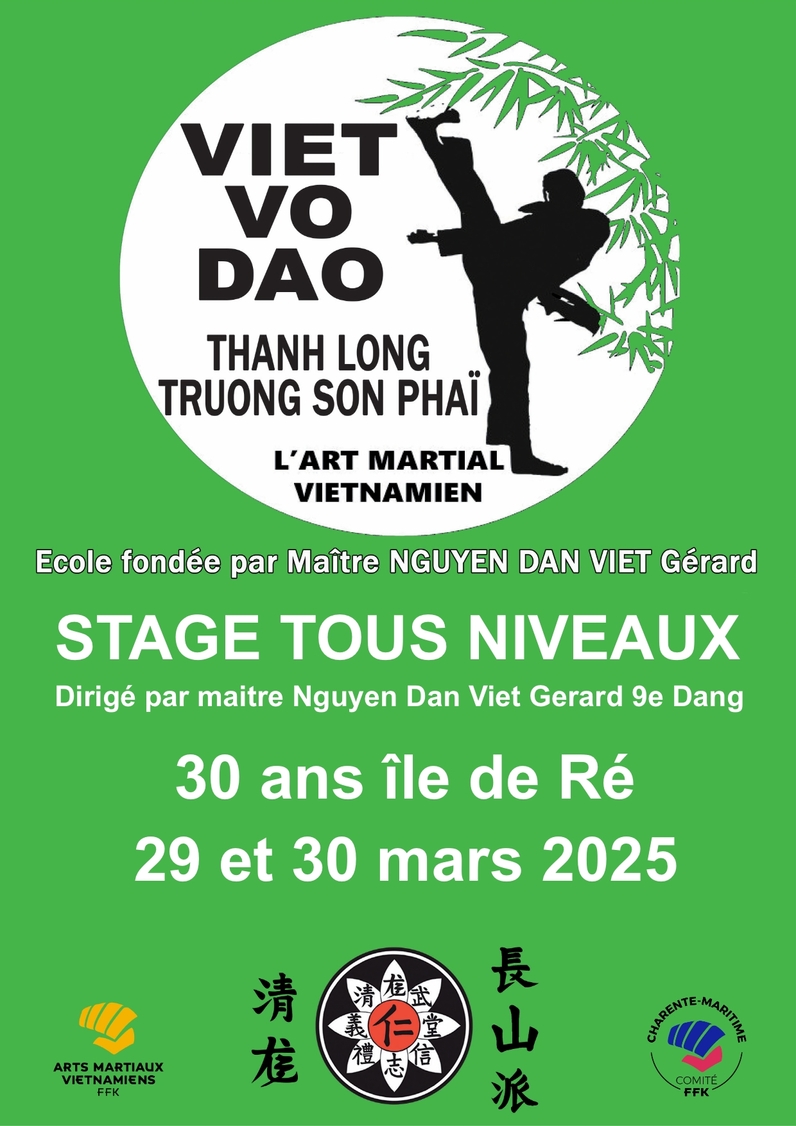 Stage tous niveaux et 30 ans du Club sur l'ile de ré